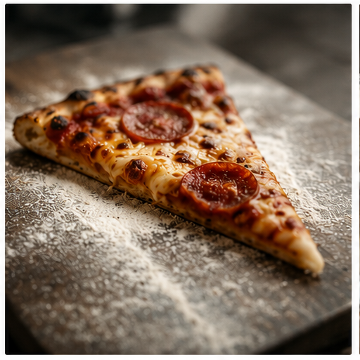 Pepperoni pizza fresh from the wood-fired oven